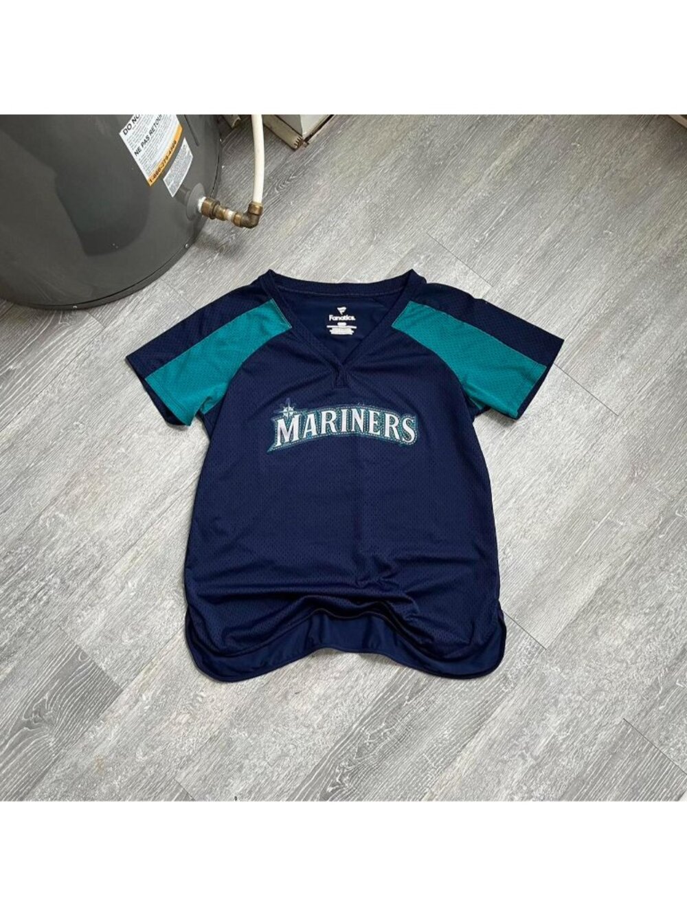 Navy Blue / Teal / White Fanatics / MLB / Seattle Mariners Embroidered Jersey